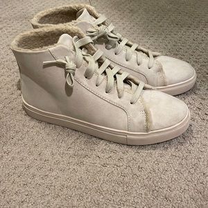 LOFT Sherpa lined high top sneakers